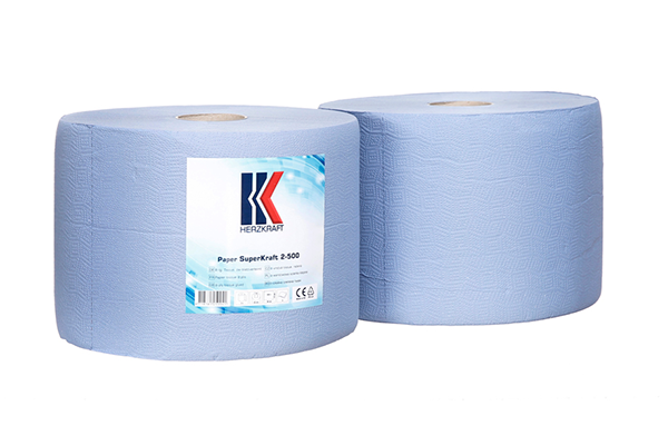 Rola Hartie Portionata Albastra 2 Straturi 22 X 36 Cm X 500 Foi (Set 2 Role)