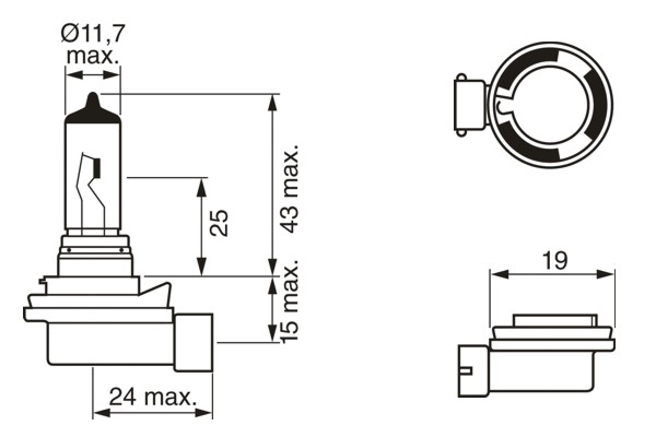 Bec 12V H8 35W Eco Bosch