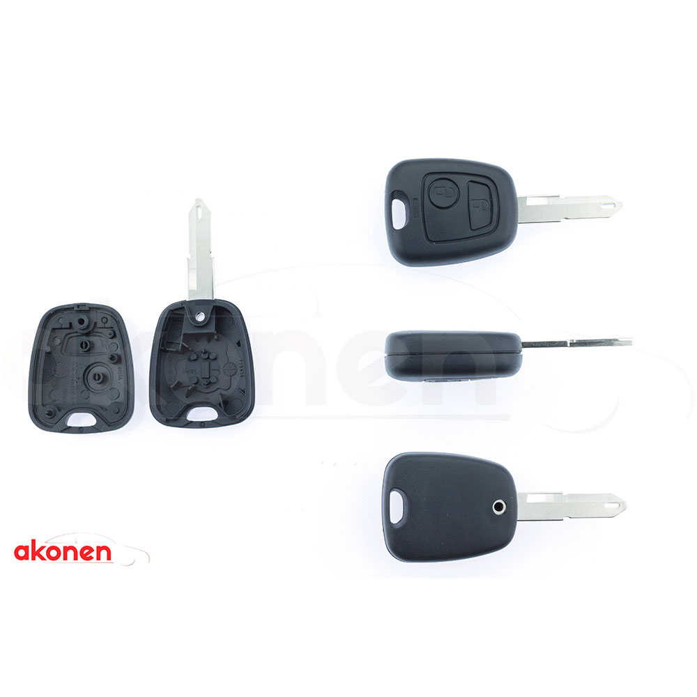 Carcasa Cheie Contact Pentru Citroen Berlingo / Saxo / Xsara Picasso 2 Butoane, Cu Cheie