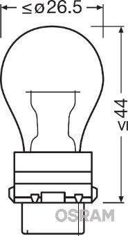 Bec 12V Py27/7W Original Osram