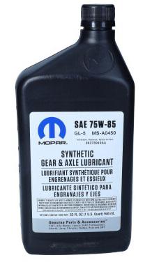Olej Mopar 75W85 0,946L / Gl5 / Ms-A0450 / Mopar Jeep Jl New Wrangler