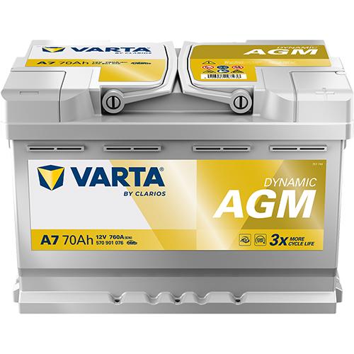 Acumulator auto Varta Silver Dynamic A7 12V 70AH AGM Start-Stop