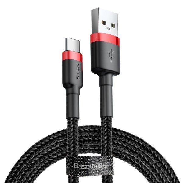 Kabel Do �Adowarek Usb Do Usb-C Baseus Cafule 2A 2M (Czerwono-Czarny)