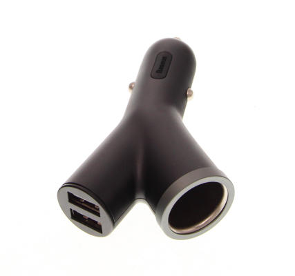�Adowarka Samochodowa Baseus Y Type 2Xusb 3,4A 40W (Czarna)