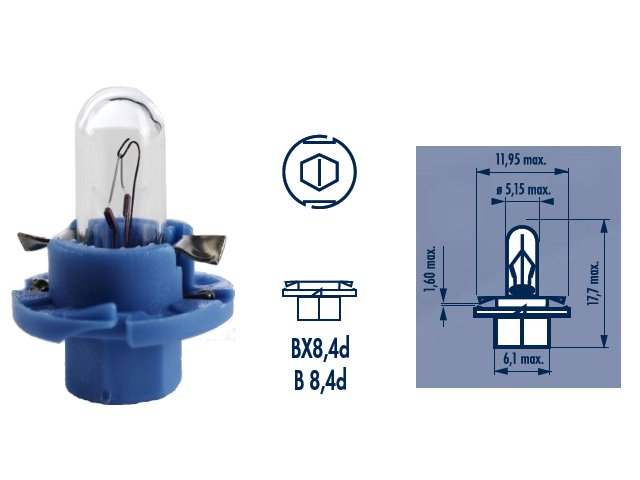 Bec bord soclu plastic 1.2W