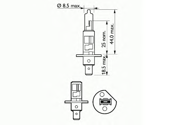 Bec Far H1 12V 55W P14.5S Basic Sct