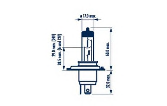 Bec Far H4 12V P43t 60/55W Narva