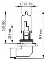 Bec Far Hb3 12V 60W P20d Super White Sct