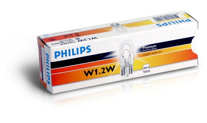 Bec Fara Soclu W1.2W 12V Set 10 Buc Philips