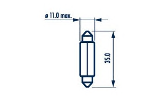 Bec Indicator 12V C5w Set 10 Buc Narva