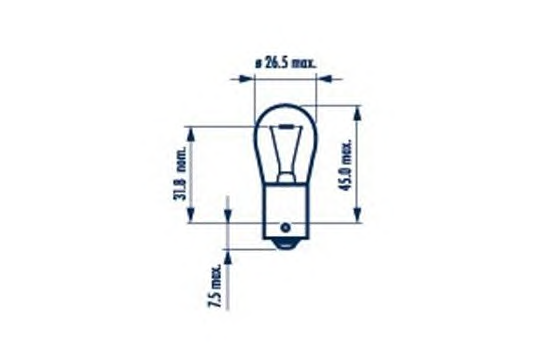 Bec Semnalizare 12V P21w Set 10 Buc Narva