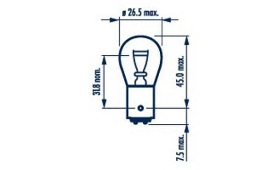 Bec Stop Frana 12V P21/4W Set 10 Buc Narva