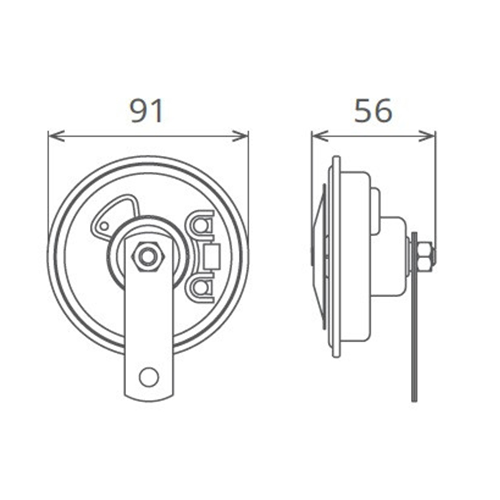 Claxon Electromagnetic, Tip Disc, 24V 3A Ton Inalt