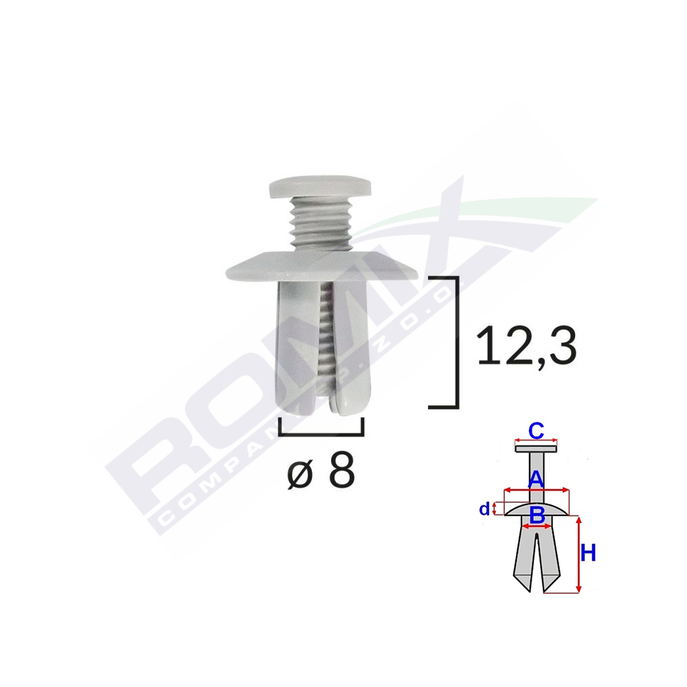 Clips Fixare Universal - Alb Set 10 Buc