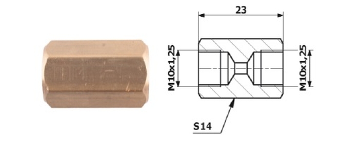 ��Cznik Przewod�W Ham. Wew. M 10X1,25 Sf + Wew M 10X1,25 Sf