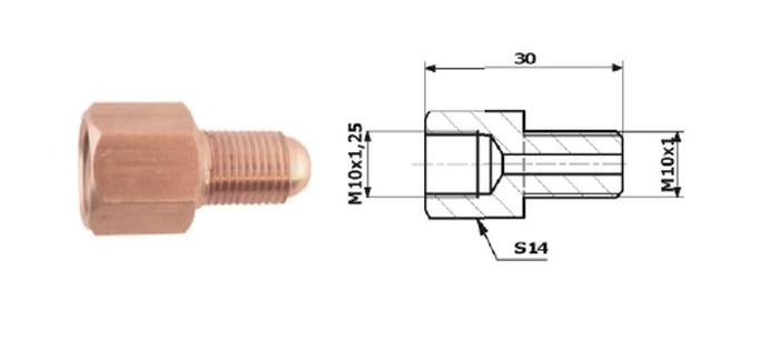 ??Cznik Przewod?W Ham. Wew. M 10X1,25 Sf + Zew M 10X1 Sf