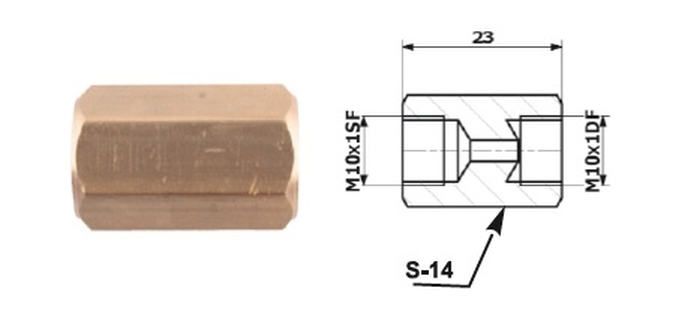 ��Cznik Przewod�W Ham. Wew. M 10X1 Sf + Wew M 10X1 Df