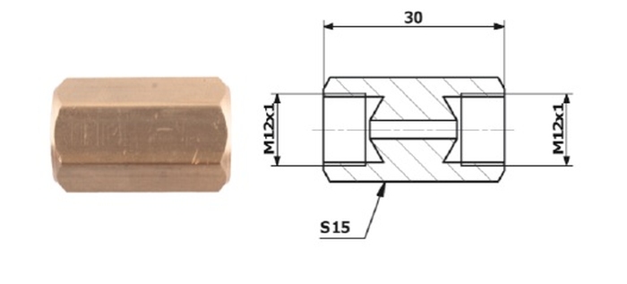 ��Cznik Przewod�W Ham. Wew. M 12X1 Df + Wew M 12X1 Df