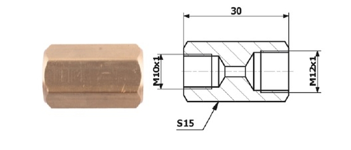 ��Cznik Przewod�W Ham. Wew. M 12X1 Sf + Wew M 10X1 Sf