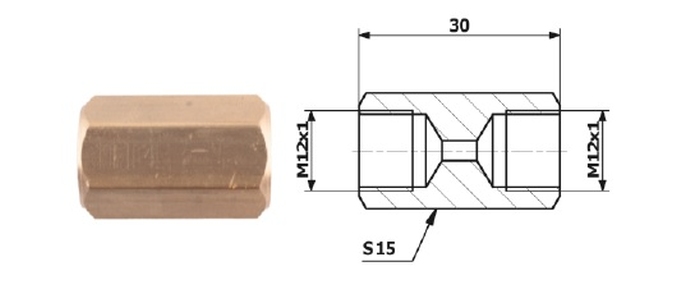 ��Cznik Przewod�W Ham. Wew. M 12X1 Sf + Wew M 12X1 Sf