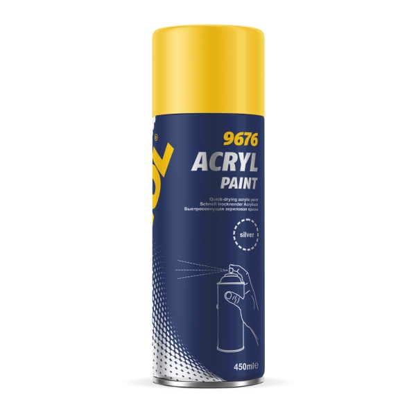 Farba Antykorozyjna Moto. 450 Ml Akrylowa Srebrna / Mannol