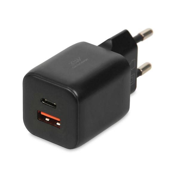 �Adowarka Sieciowa Ibox C-42 Pd33w, Usb A+C, Kabel Usb-C Do Usb-C, Czarna