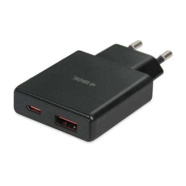 �Adowarka Sieciowa Ibox C-43 Slim Pd30w, Usb A+C, Czarna