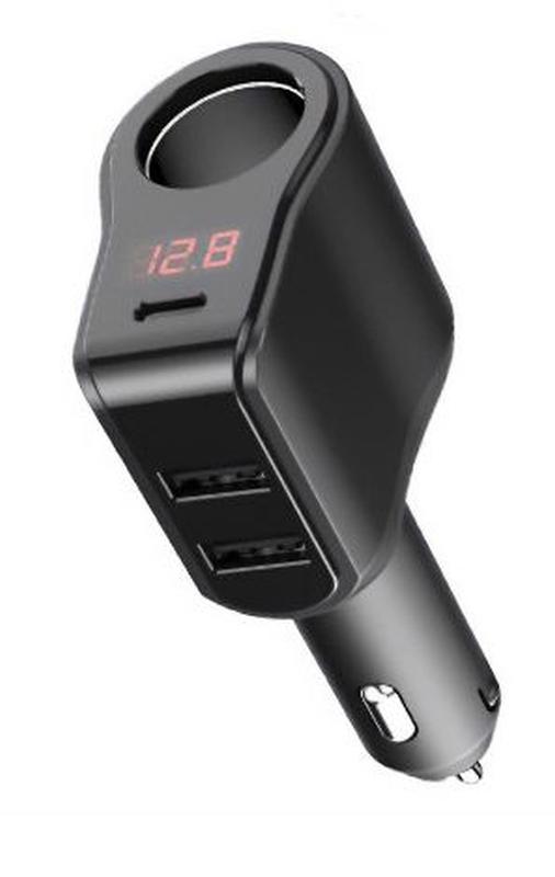 �Adowarka Samochodowa Usb Typ-C + 2 X Usb + Gniazdo Zapalniczki 45W