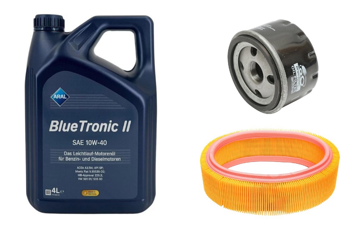 Pachet kit pentru schimb ulei + filtre Dacia Logan I, Sandero I, Duster benzina Aral