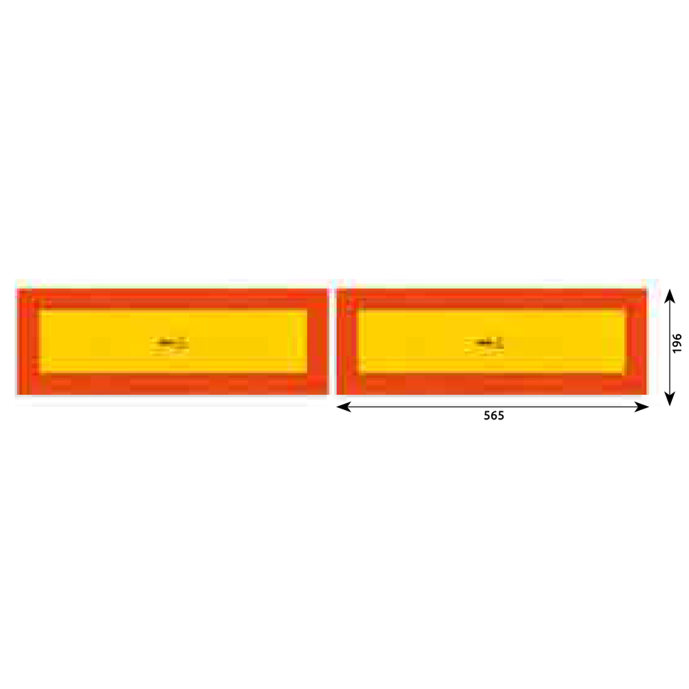 Set 2 Placute Reflectorizante 565X196mm Aluminiu Rr 70.01 Hico