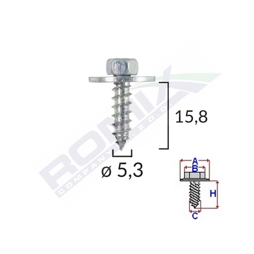 Surub Cu Saiba Ford Opel 5.5X19mm Set 10 Buc