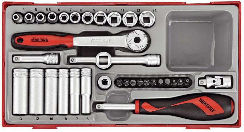 Zestawy Kluczy Nasadowych. Z Chwytem 1/4 Teng Tools Tt1435
