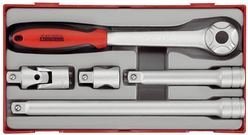 Zestaw Pokr�T�A Zapadkowe Z Chwytem Kwadratowymgo. Z Chwytem 1/2 Teng Tools Tt1205