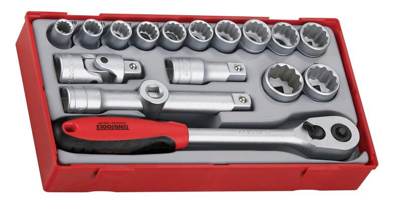 Zestaw Kluczy Nasadowych. Z Chwytem ? ? Teng Tools Tt1218