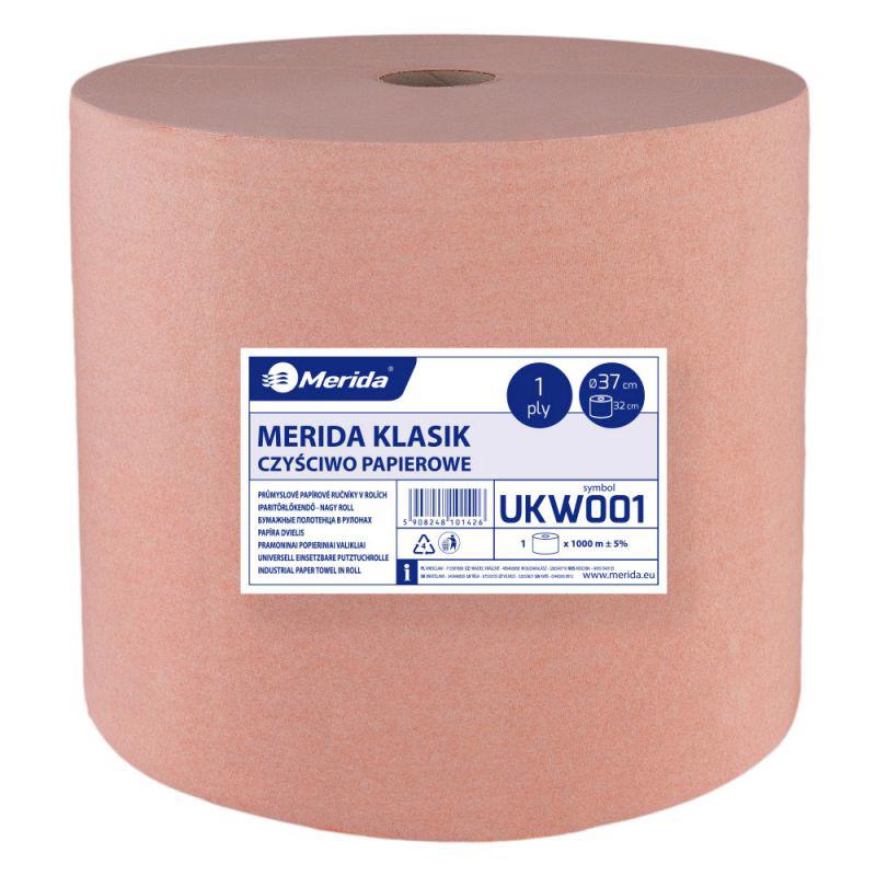 Czy�Ciwo Papierowe Klasik Br�Zowe, 1-Warstwowe, �R. 37 Cm, D�. 1000 M, Zgrzewka 1 Sztuka