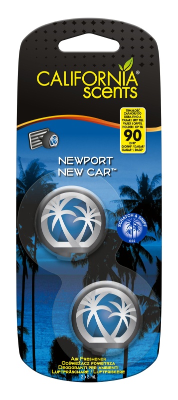 Zapach California Scents Vent Mini Membrana Do Nawiewu - Newport New Car 3Ml